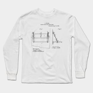 Safety Device for Range doors Vintage Patent Hand Drawing Long Sleeve T-Shirt